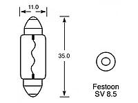 Lucas 242 Bulb 24v 5w festoon 11 x 38mm