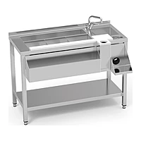 Mesa coctelera con estante y cuba derecha 120x74,5 cm Eratos MCE-120D
