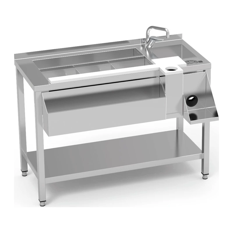 Mesa coctelera con estante y cuba derecha 120x74,5 cm Eratos MCE-120D