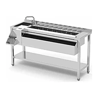 Mesa coctelera con estante y cuba izquierda 160x74,5 cm Eratos MCE-160I