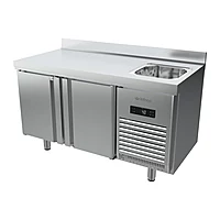 Mesa refrigerada con fregadero 147 cm 2 puertas GN 1/1 Infrico BMGN 1470 F