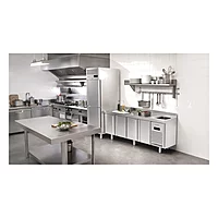 Mesa refrigerada con fregadero 245 cm 4 puertas Infrico BMPPF 2500 II – vista 3