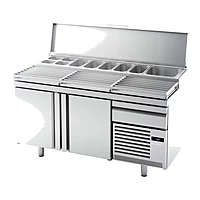 Mesa refrigerada para pizza 169 cm 2 puertas Lucena Infrico MPL 1740