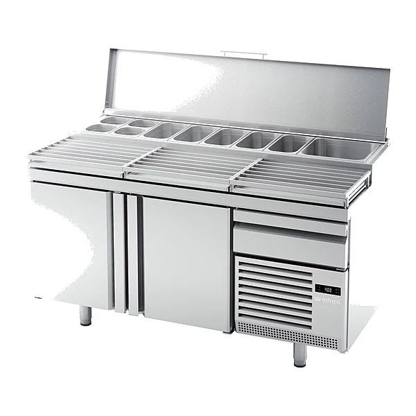 Mesa refrigerada para pizza 169 cm 2 puertas Lucena Infrico MPL 1740