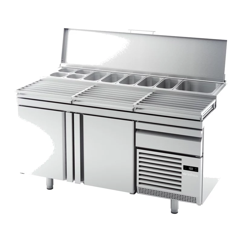 Mesa refrigerada para pizza 169 cm 2 puertas Lucena Infrico MPL 1740