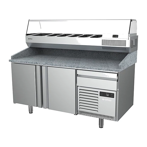 Mesa refrigerada para pizza 174 cm 2 puertas Infrico MP 1740