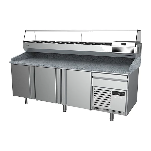 Mesa refrigerada para pizza 230 cm 3 puertas Infrico MP 2300