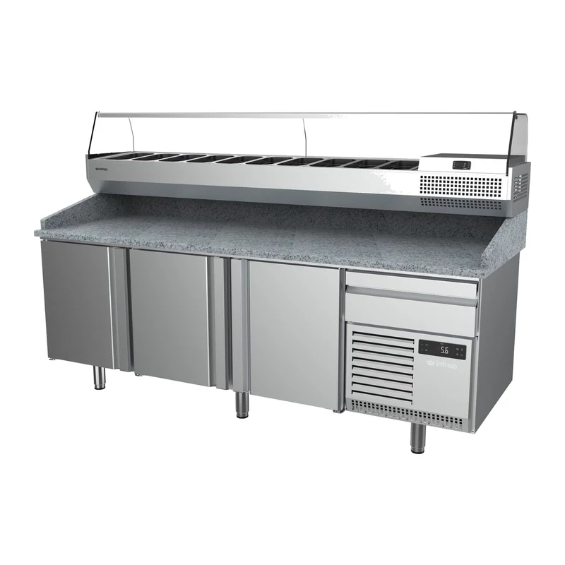 Mesa refrigerada para pizza 230 cm 3 puertas Infrico MP 2300