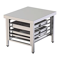 Mesa soporte de horno con guías para 6 bandejas 600x400 Savemah SH885 PAST