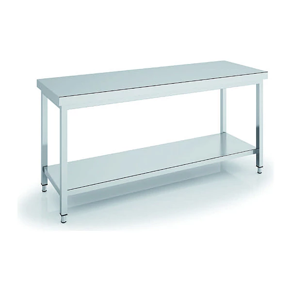Mesa de trabajo central inox con estante 120x60 Eratos MCD60-120