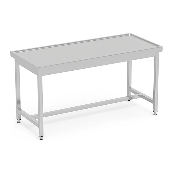 Mesa de trabajo central inox sin estante 200x70 Eratos MCSD70-200