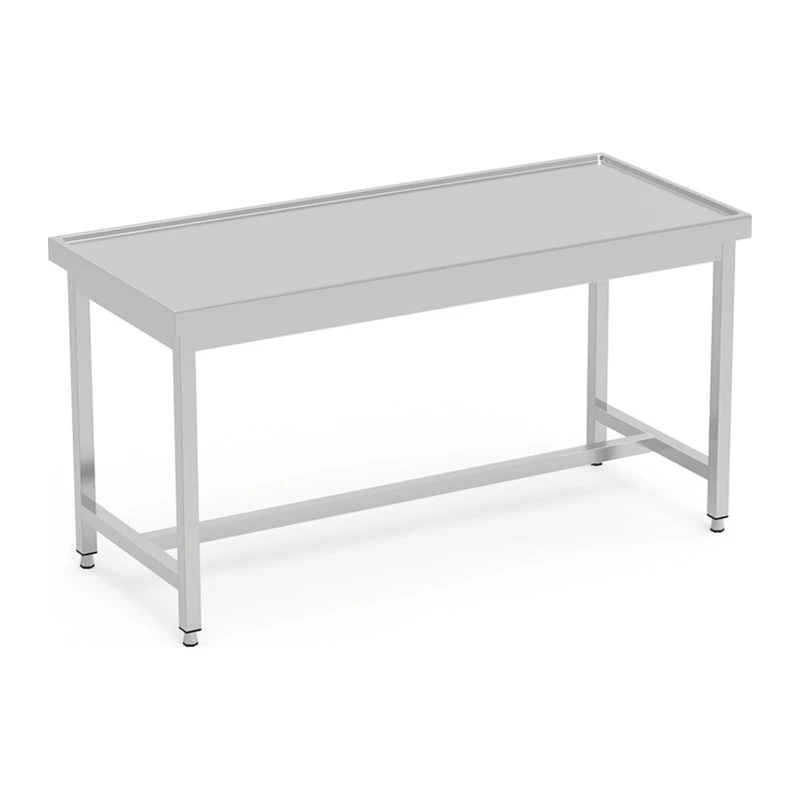 Mesa de trabajo central inox sin estante 200x70 Eratos MCSD70-200
