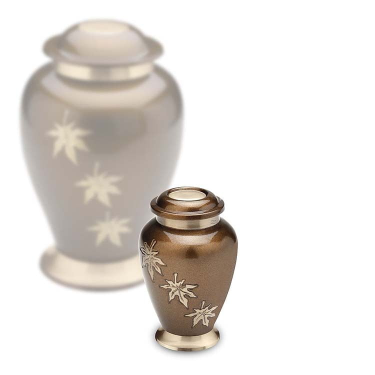 LoveUrns Mini Urn Bronze, bladeren LoveUrns Mini Urn Bronze, bladeren