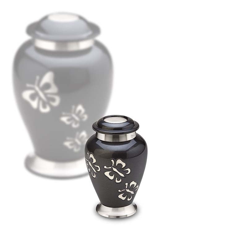 LoveUrns Mini Urn Midnight, vlinder LoveUrns Mini Urn Midnight, vlinder
