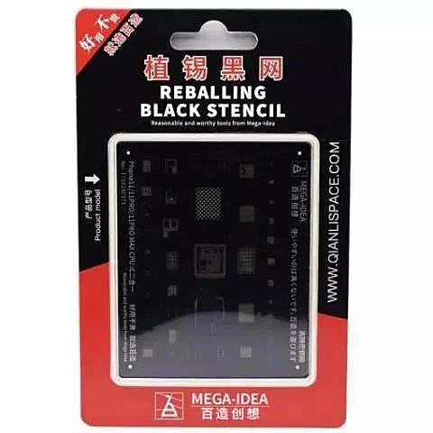 Apple iPhone 11 , Pro , Max - QianLi Mega - Idea CPU IC Chip BGA Stencil Template - Black