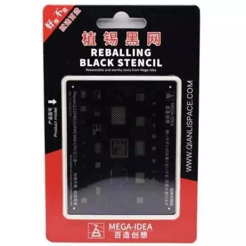 Apple iPhone 11 , Pro , Max - QianLi Mega - Idea CPU IC Chip BGA Stencil Template - Black