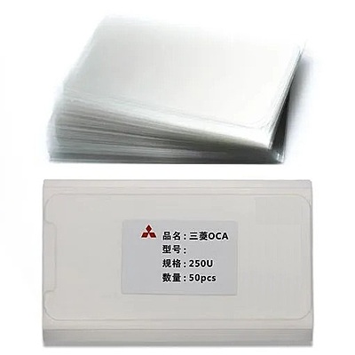 (50 Pack) iPhone 12 Mini - Mitsubishi Optical Clear Adhesive Film Sheet - Screen Refurbishment