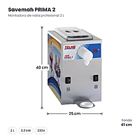 Montadora de nata profesional 2 L Savemah PRIMA 2 – medidas