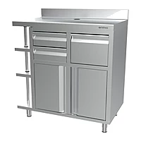 Mueble cafetero 100 cm inox derecho Infrico MCAF 1000 CD