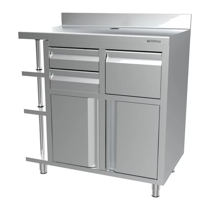 Mueble cafetero 100 cm inox derecho Infrico MCAF 1000 CD