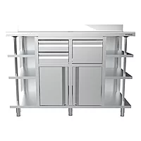 Mueble cafetero 150 cm inox Infrico MCAF 1500 – vista 2
