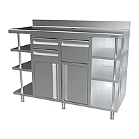 Mueble cafetero 150 cm inox Infrico MCAF 1500