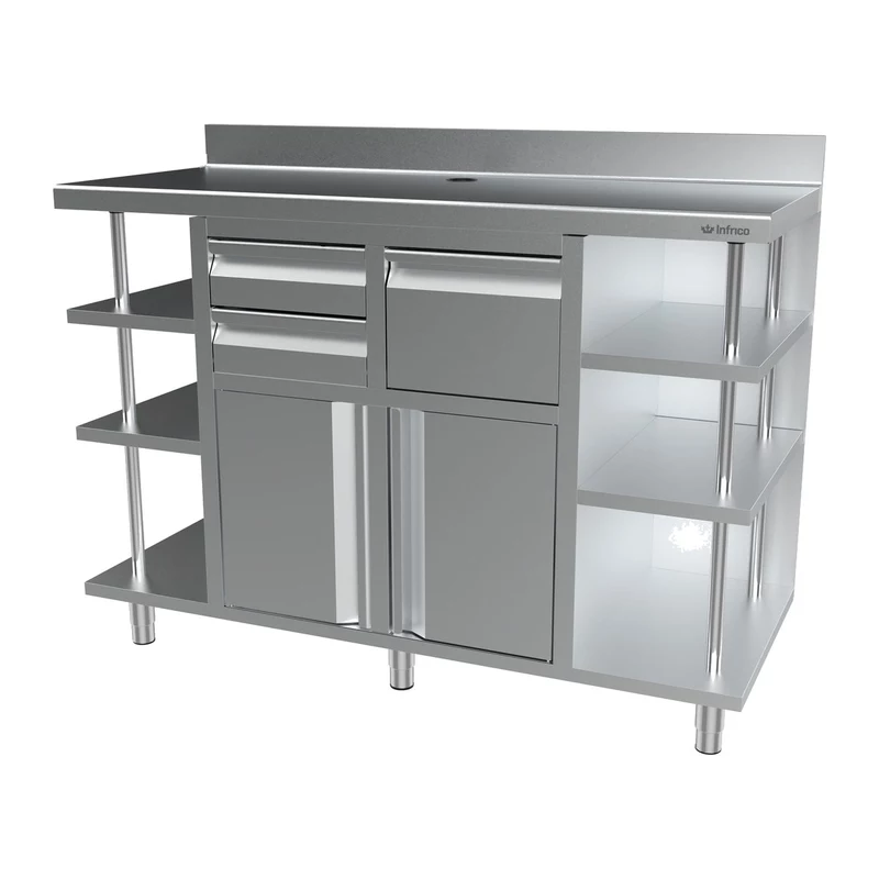 Mueble cafetero 150 cm inox Infrico MCAF 1500