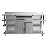 Mueble cafetero 200 cm inox Infrico MCAF 2000 – vista 2