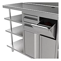 Mueble cafetero 200 cm inox Infrico MCAF 2000 – vista 4