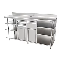 Mueble cafetero 200 cm inox Infrico MCAF 2000