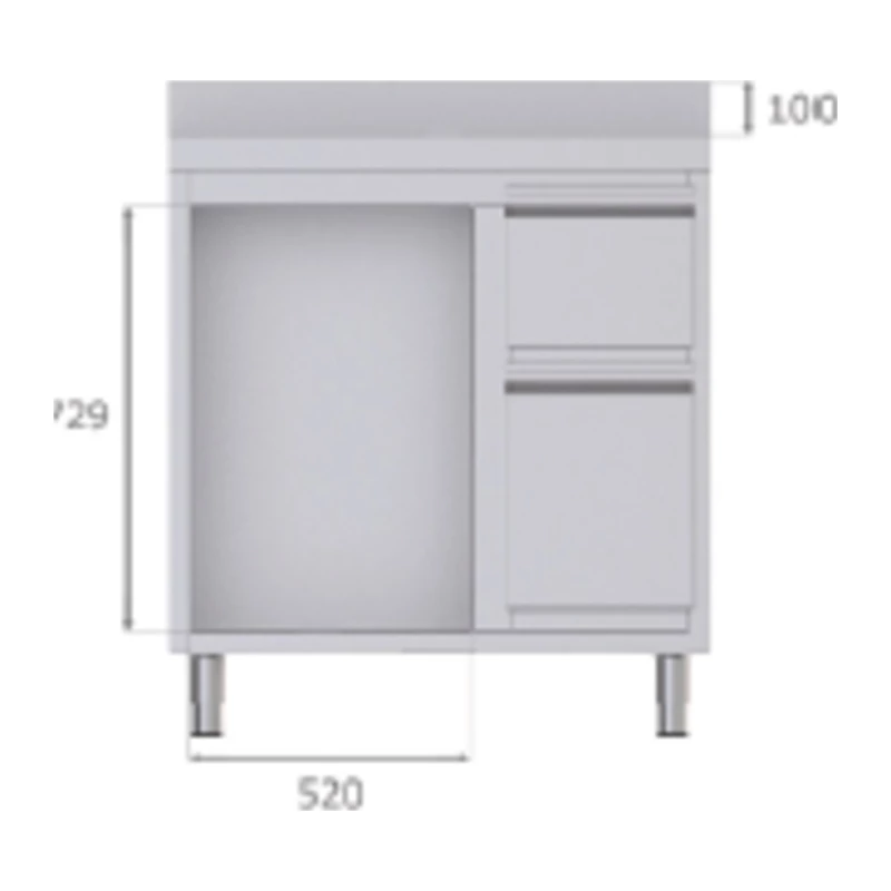 Mueble cafetero con hueco para lavavajillas 100 cm Savemah MCAF-1000-CD LAV
