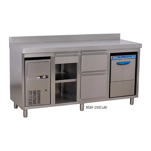 Mueble cafetero con hueco para lavavajillas y fabricador de hielo 200 cm Savemah MCAF-2000 LAV
