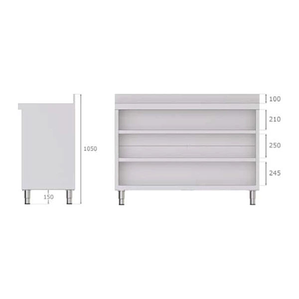 Mueble estantería serie 300 100x30 Savemah E-300/1000