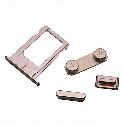 Apple iPhone 5s , SE - Replacement Button Set (Power, Volume and Mute Switch) - Champagne , Gold