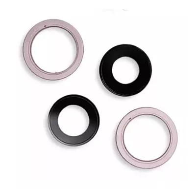 Replacement Glass Camera Lens With Frame - Apple iPhone 13 , 13 Mini - Silver