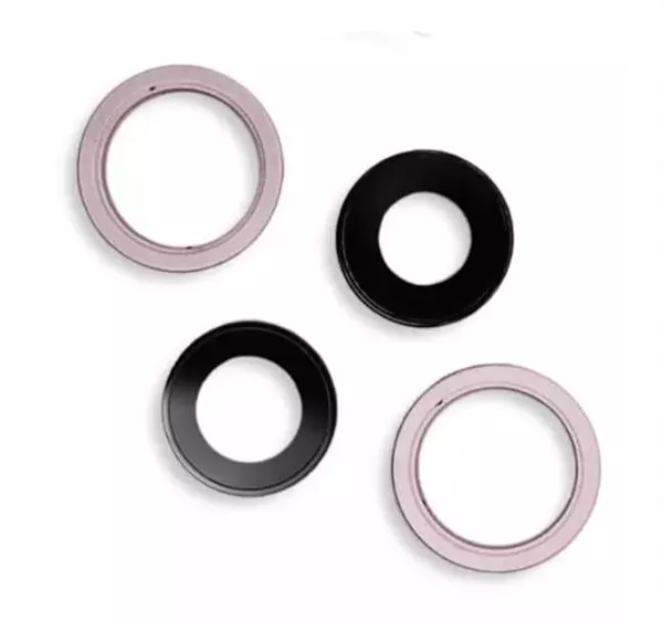 Replacement Glass Camera Lens With Frame - Apple iPhone 13 , 13 Mini - Silver