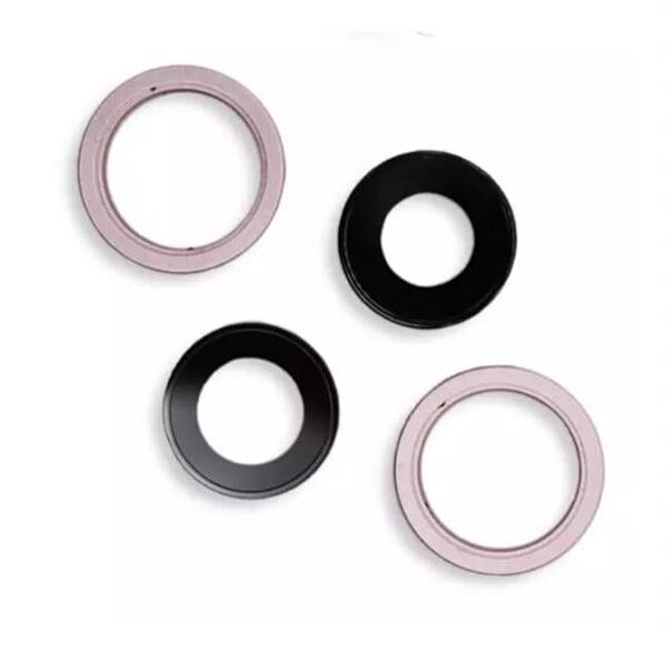 Apple iPhone 13 , 13 Mini - Replacement Glass Camera Lens With Frame - Pink