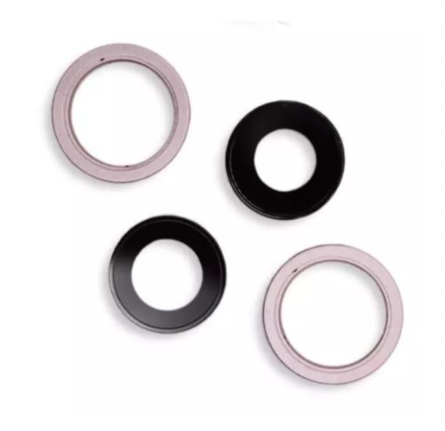 Apple iPhone 13 , 13 Mini - Replacement Glass Camera Lens With Frame - Pink