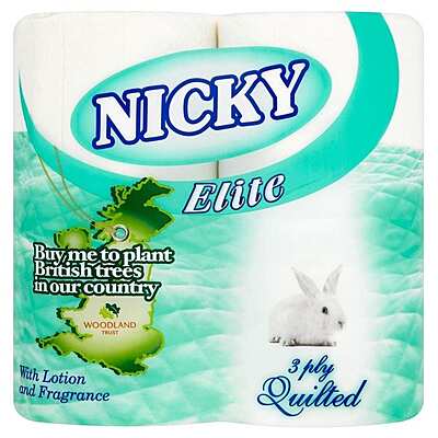 Nicky Elite Toilet Rolls 3ply White