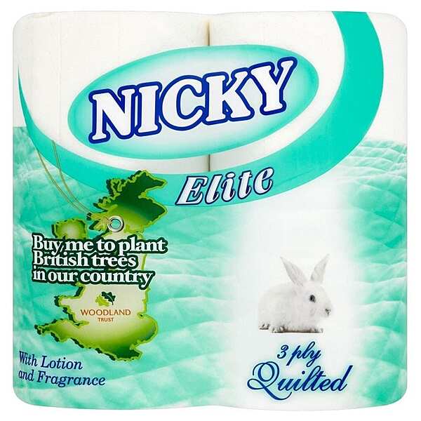 Nicky Elite Toilet Rolls 3ply White