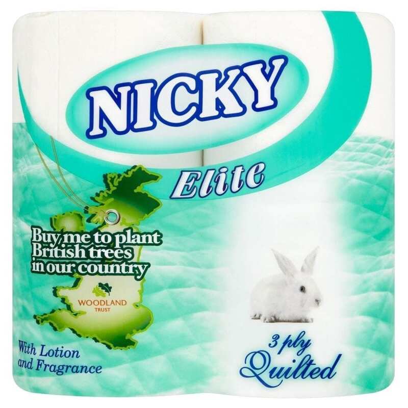 Nicky Elite Toilet Rolls 3ply White