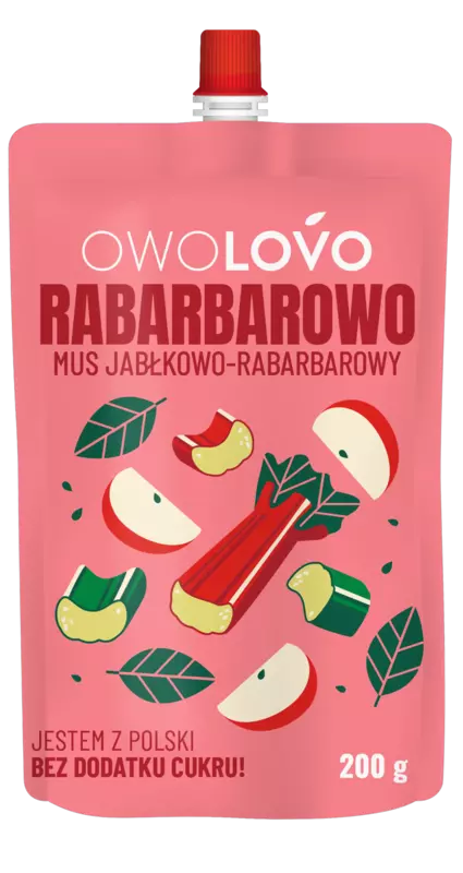 Mus jabłkowo-rabarbarowy 200g * RABARBAROWO