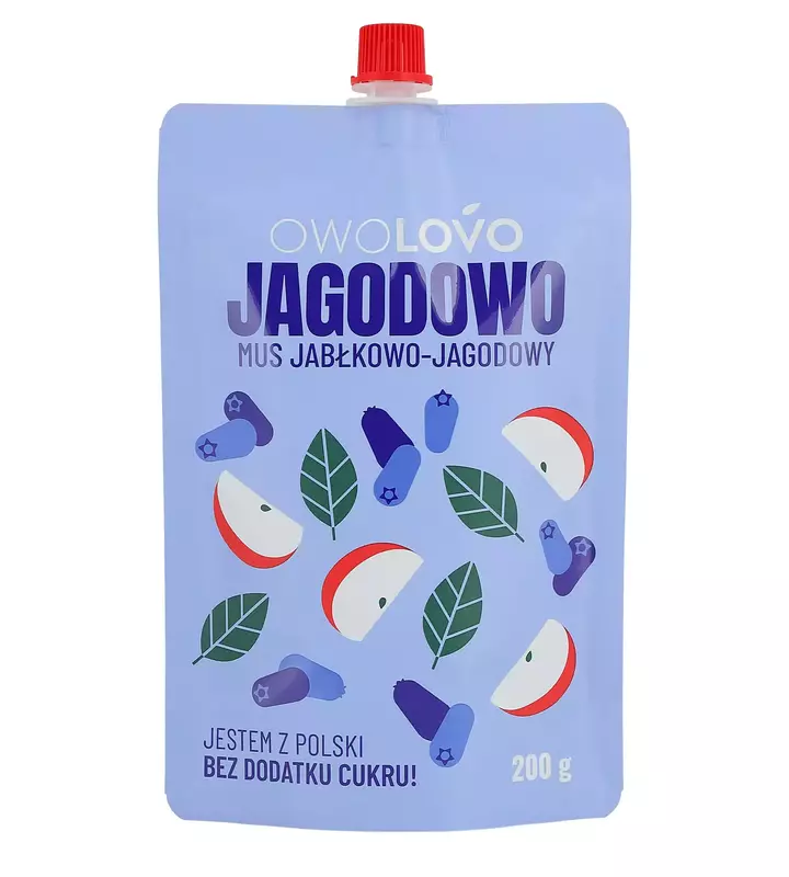 Mus jabłkowo-jagodowy 200g * JAGODOWO
