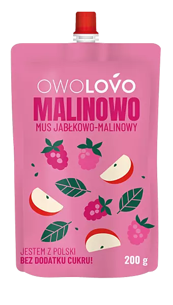 Mus jabłkowo-malinowy 200g * MALINOWO