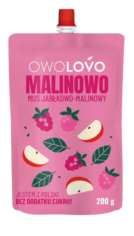 Mus jabłkowo-malinowy 200g * MALINOWO