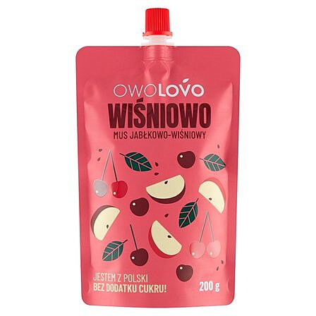 Mus jabłkowo-wiśniowy 200g * WIŚNIOWO