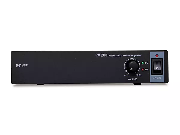 WorkPro Amplifier 2x100W /8 Ohm, 200W /100V