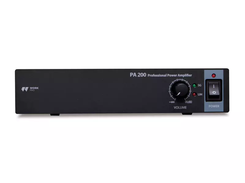WorkPro Amplifier 2x100W /8 Ohm, 200W /100V