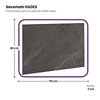 Panel trasero para mueble de buffet Hades Savemah HADES – medidas