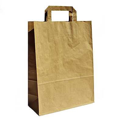 papieren tassen, plat handvat, 22x10x38 cm, bruin kraft, 70 grs papieren tassen, plat handvat, 22x10x38 cm, bruin kraft, 70 grs
